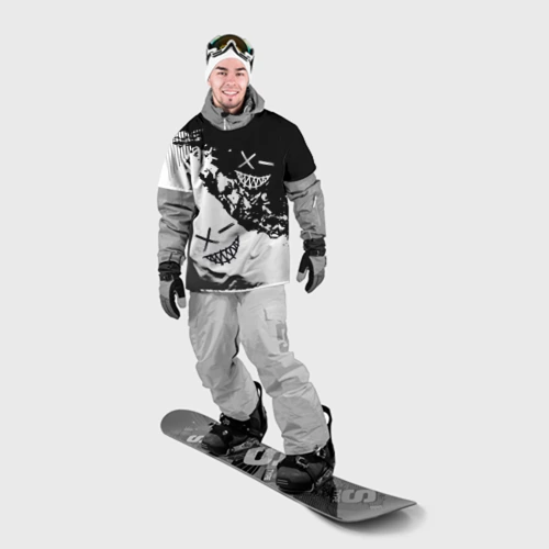 Накидка на куртку 3D Smile - black and white
