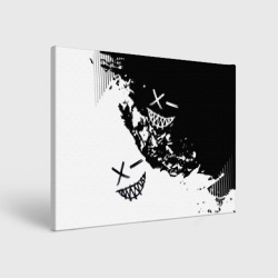 Холст прямоугольный Smile - black and white