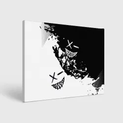 Холст прямоугольный Smile - black and white