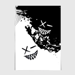 Постер Smile - black and white