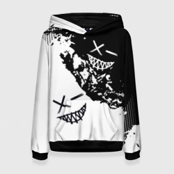 Женская толстовка 3D Smile - black and white