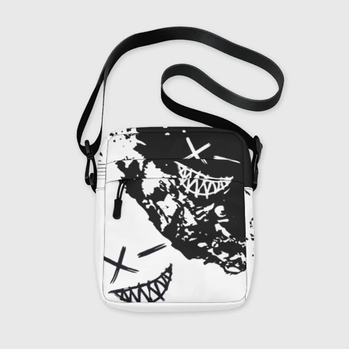 Сумка через плечо 3D Smile - black and white