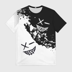 Мужская футболка 3D Smile - black and white