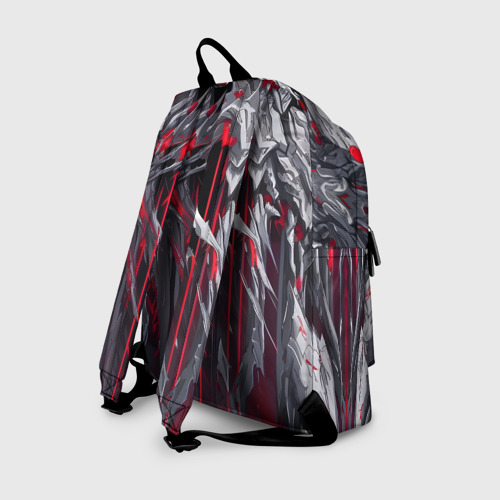 Рюкзак 3D с принтом Красная демоническая кибер броня, вид сзади #1