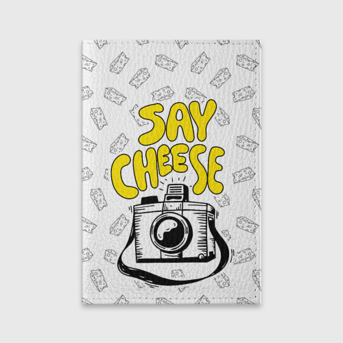 Обложка для паспорта матовая кожа Say cheese, цвет пыльно-розовый