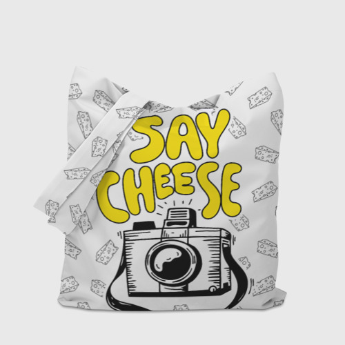 Шоппер 3D с принтом Say cheese, вид сбоку #3