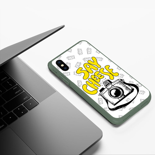 Чехол для iPhone XS Max матовый с принтом Say cheese, фото #5