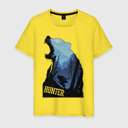 Bear hunter – Мужская футболка хлопок с принтом купить со скидкой в -20%