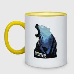 Кружка двухцветная Bear hunter