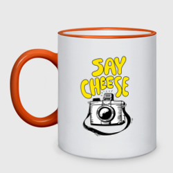 Кружка двухцветная Cheese photo camera