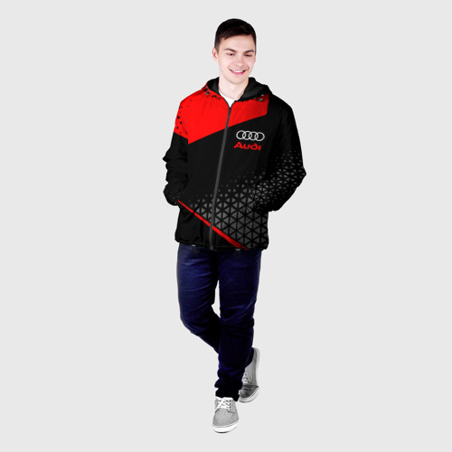 Мужская куртка 3D с принтом Ауди - sportwear, фото на моделе #1