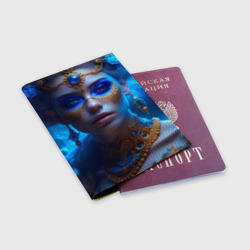 Обложка для паспорта матовая кожа Фантастическая Богиня Тьмы - нейросеть - фото 2