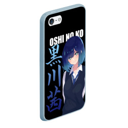 Чехол для iPhone 5/5S матовый Oshi no ko - аканэ и иероглифы - фото 2
