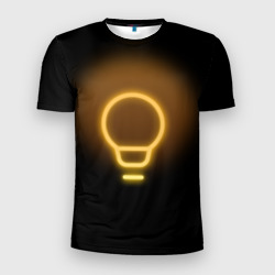 Мужская футболка 3D Slim Неоновая лампа