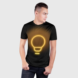 Мужская футболка 3D Slim Неоновая лампа - фото 2