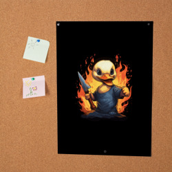 Постер Кровожадный утенок с ножом в огне - фото 2