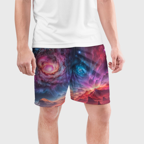 Мужские шорты спортивные На задворках вселенной, цвет 3D печать - фото 3