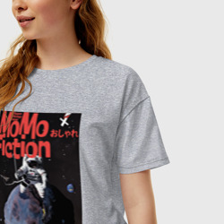 Женская футболка хлопок Oversize Momo - Защита от астероидов - фото 2