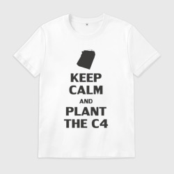 Мужская футболка хлопок Plant c4 - Counter Strike meme