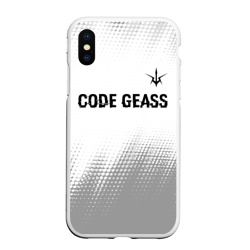 Чехол для iPhone XS Max матовый Code Geass glitch на светлом фоне: символ сверху