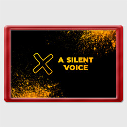 Магнит 45*70 A Silent Voice - gold gradient: надпись и символ