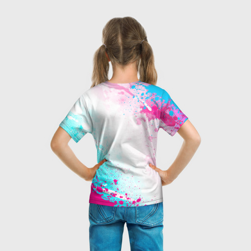 Детская футболка 3D Code Geass neon gradient style: надпись, символ, цвет 3D печать - фото 6