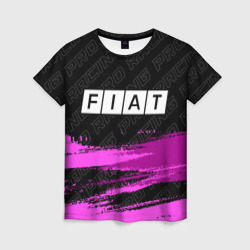 Женская футболка 3D Fiat pro racing: символ сверху