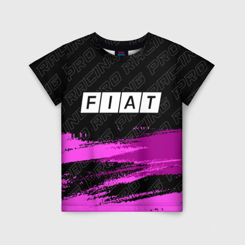 Детская футболка 3D Fiat pro racing: символ сверху, цвет 3D печать
