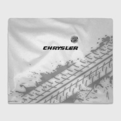 Плед 3D Chrysler Speed на светлом фоне со следами шин: символ сверху