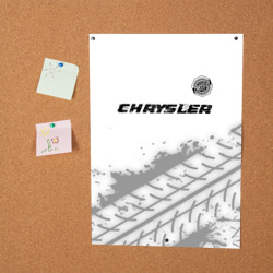 Постер Chrysler Speed на светлом фоне со следами шин: символ сверху - фото 2