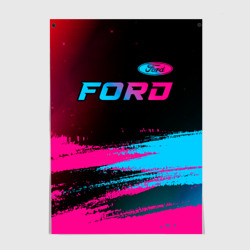 Постер Ford - neon gradient: символ сверху