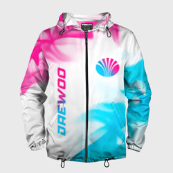 Мужская ветровка 3D Daewoo neon gradient style: надпись, символ