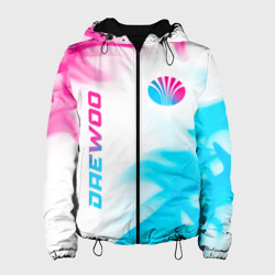 Женская куртка 3D Daewoo neon gradient style: надпись, символ