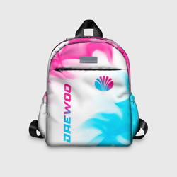 Детский рюкзак 3D Daewoo neon gradient style: надпись, символ