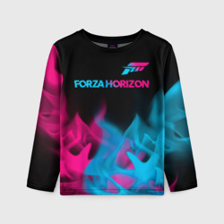 Детский лонгслив 3D Forza Horizon - neon gradient: символ сверху