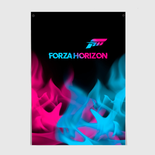 Постер Forza Horizon - neon gradient: символ сверху