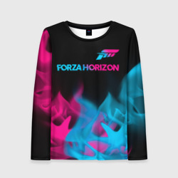 Женский лонгслив 3D Forza Horizon - neon gradient: символ сверху