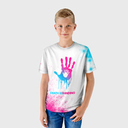 Детская футболка 3D Death Stranding neon gradient style - фото 2