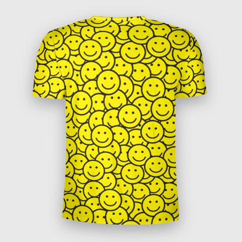 Мужская футболка 3D Slim Счастливые смайлики, цвет 3D печать - фото 2