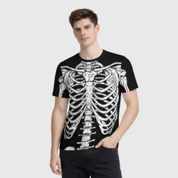 Мужская футболка 3D Skeleton ribs - фото 2