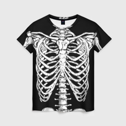 Женская футболка 3D Skeleton ribs