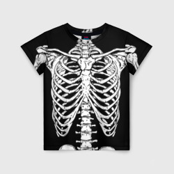 Детская футболка 3D Skeleton ribs