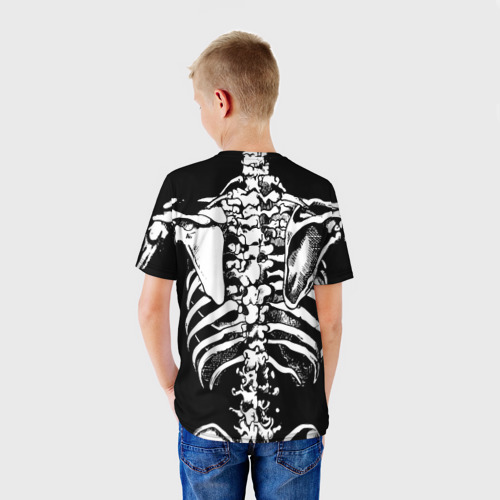 Детская футболка 3D Skeleton ribs, цвет 3D печать - фото 4