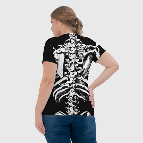 Женская футболка 3D Skeleton ribs, цвет 3D печать - фото 7