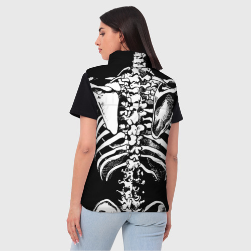 Женский жилет утепленный 3D Skeleton ribs, цвет красный - фото 4