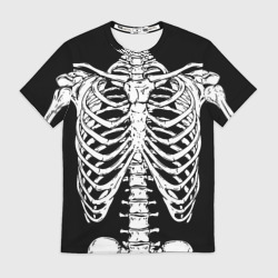 Мужская футболка 3D Skeleton ribs