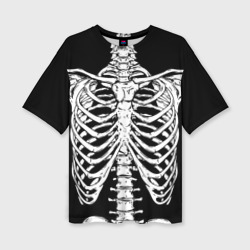 Женская футболка oversize 3D Skeleton ribs