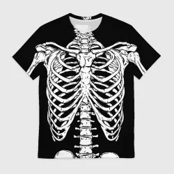 Мужская футболка 3D Skeleton ribs
