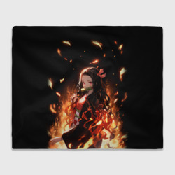 Плед 3D Незуко и пламя - Клинок