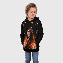 Детская толстовка 3D Незуко и пламя - Клинок - фото 2